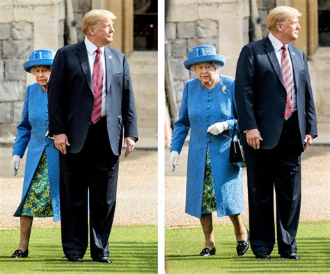 Trump Walks In Front Of Queen Elizabeth Causing Social Media Frenzy