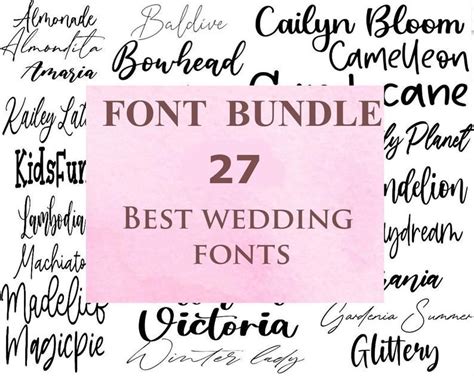 Font Bundle Set 27 Font Download Best Calligraphy Fonts Etsy ตัวอักษร