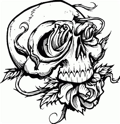 Skulls Sugar Skull Coloring Pages And Day Of The Dead Coloring Home