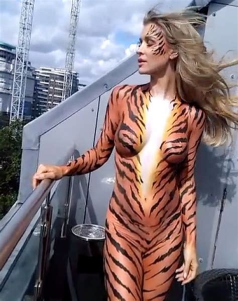 Joanna Krupa Painted Tiger