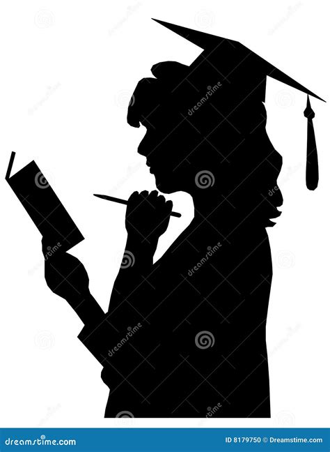 Female Graduate Silhouette Stock Photo Image 8179750