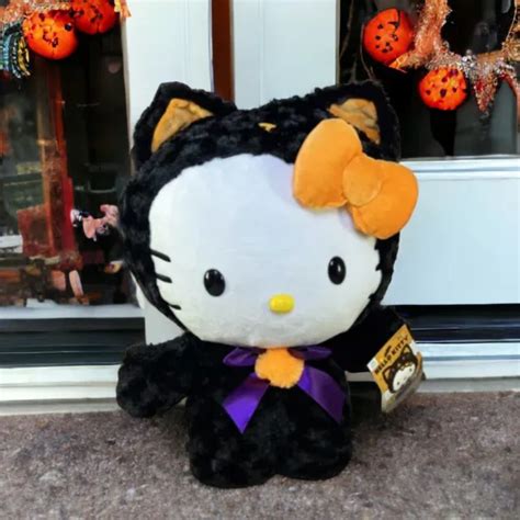 Hello Kitty Plush Gemmy Halloween Greeter Standing 19 Black Cat Sanrio