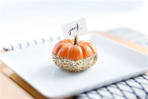 Compare prices on popular products in kitchen & linens. HOW TO MAKE DIY GLITTERED PUMPKIN PLACE CARDS TUTORIAL | Best Friends For Frosting