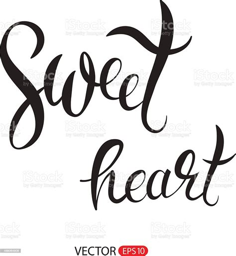 Sweetheart Lettering Stock Illustration Download Image Now 2015