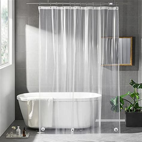 Clear Shower Curtain Liner Waterproof Lightweight 72x72 Inch Peva Liner With 3 Bottom Magnets
