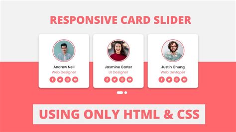 Responsive Profile Card Slider In Html Css