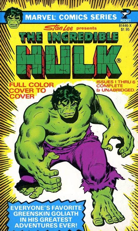 Incredible Hulk Pb 1978 Pocket Books Marvel Comics Series Comic Books