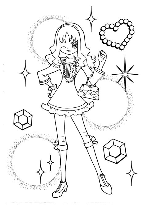 Nice Girl From Pretty Cure Coloring Pages For Kids Printable Free