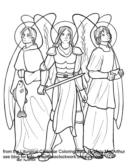 Angel coloring pages coloring pages to print colouring pages printable coloring pages adult coloring pages coloring books st raphael free coloring sheets catholic kids more information. Archangels and St. Jerome | St raphael archangel ...