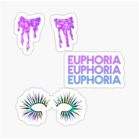 Euphoria Pack Sticker For Sale By Erinsdrawings Redbubble