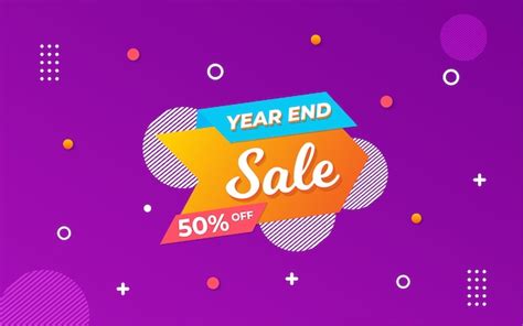 Premium Vector Year End Sale Poster Sale Banner Design Template With