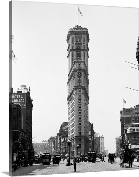 Vintage Photograph Of Times Building Times Square New York City Wall