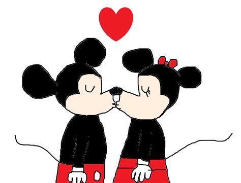 Mickey Mouse And Minnie Mouse Kissing By Mjegameandcomicfan89 On Deviantart
