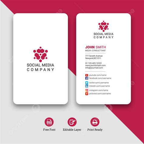 Social Media Marketing Business Card Template Download On Pngtree