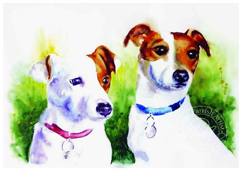Jack Russell Terrier Watercolour Art Print Wall Art Unique Etsy