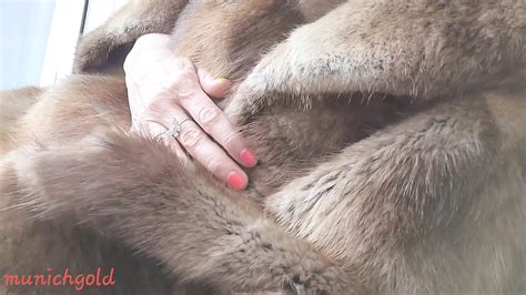 little bitch with long labia pussy lips masturbates in a fur coat on the balcony xhamster