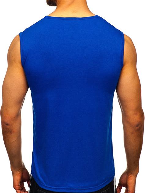 Camiseta Sin Manga Con Estampado Azul Cobalto Bolf Ks2090 Azul Cobalto