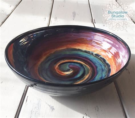 Large Ceramic Serving Bowl Unique Housewarming T Pottery Etsy