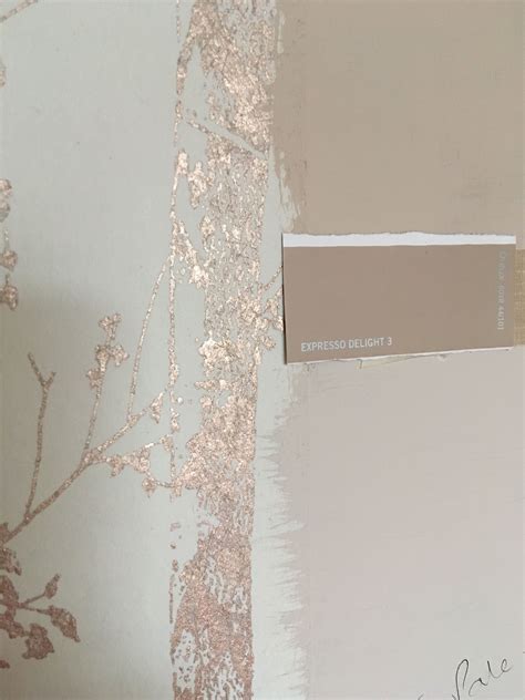 Graham And Brown Linden Pebble And Rose Gold Wallpaper Dulux Expresso