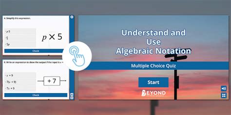 Free 👉 New Understand And Use Algebraic Notation Interactive Quiz