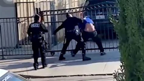 Video Shows LAPD Officer Repeatedly Punching Suspect Video