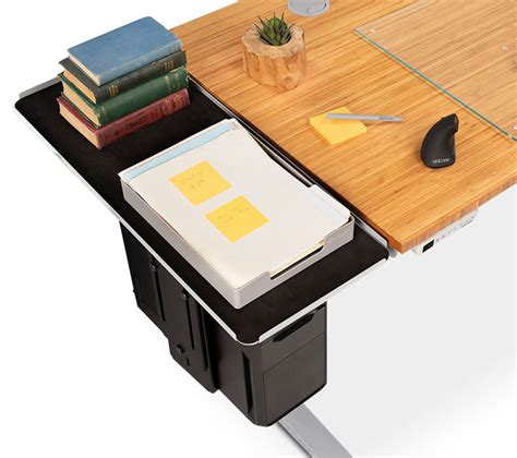 Fuzadel ergonomics desk extender under desk keyboard tray clamp on & mouse pad, adjustable height & angle ergonomic standing computer keyboard stand. UPLIFT Desk Extension
