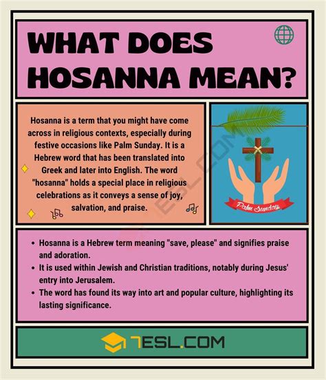 Hosanna Meaning A Friendly Guide To Hosanna Origins And Significance