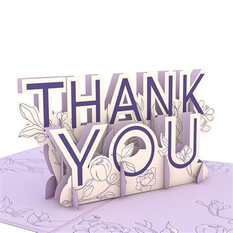 Floral Thank You 3D card
