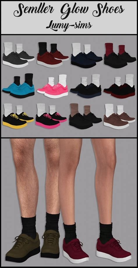Semllers Glow Shoes At Lumy Sims Sims 4 Updates