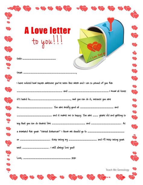 Printable Love Letters Printable Word Searches