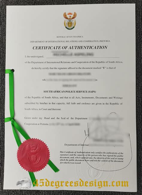 Buy Fake South Africa Degree Certificate Of Authentication