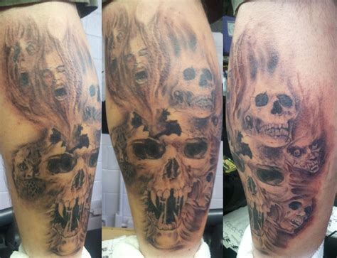 Ghost Skull Tattoo