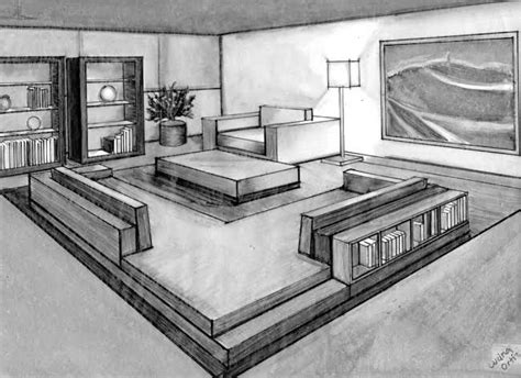 Image Result For Two Point Perspective Drawing Room Perspective
