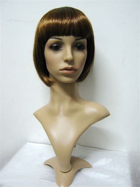 High Quality Realistic Plastic Female Mannequin Dummy Head With Hair