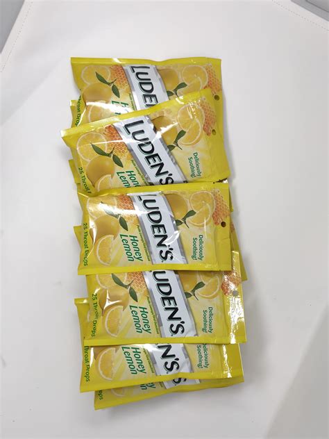 Ludens Honey Lemon Pectin Lozenge Value Pack 12 Bags Of 25 Throat D