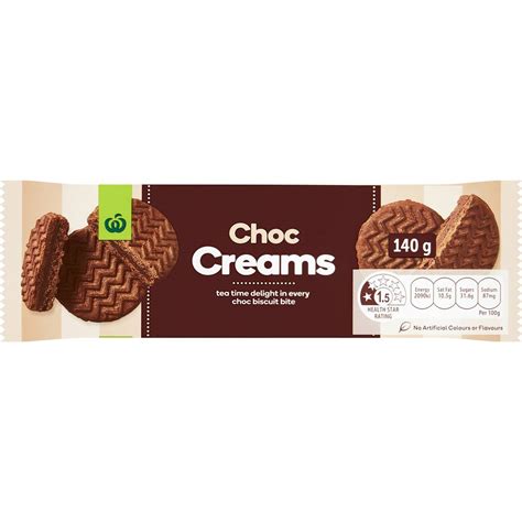 Woolworths Chocolate Cream Biscuit 140g Woolworths