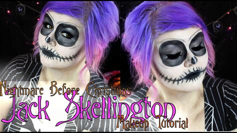 Jack Skellington Halloween Makeup Tutorial Youtube