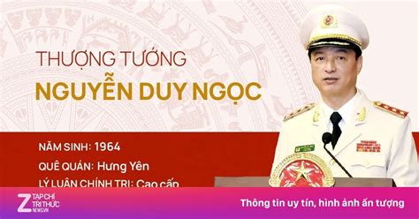 Chân Dung Thượng Tướng Thứ Trưởng Bộ Công An Nguyễn Duy Ngọc Xã Hội Znewsvn