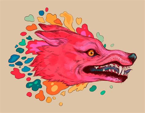 Rainbow Wolf By Daydreamillustration On Deviantart