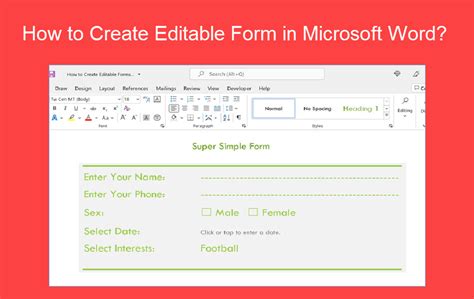 How To Create Fillable Forms In Microsoft Word Webnots