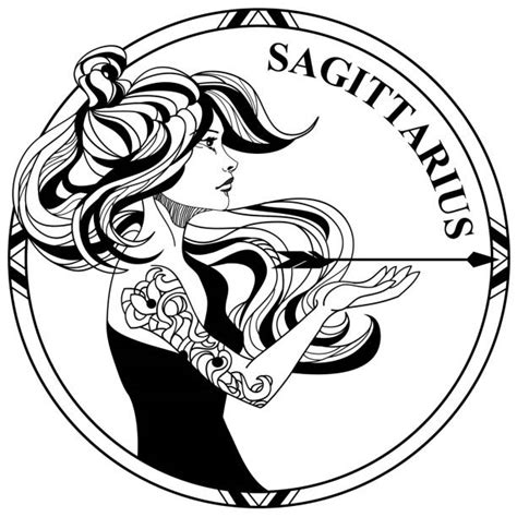 430 Sagittarius Tattoos Drawings Illustrations Royalty Free Vector