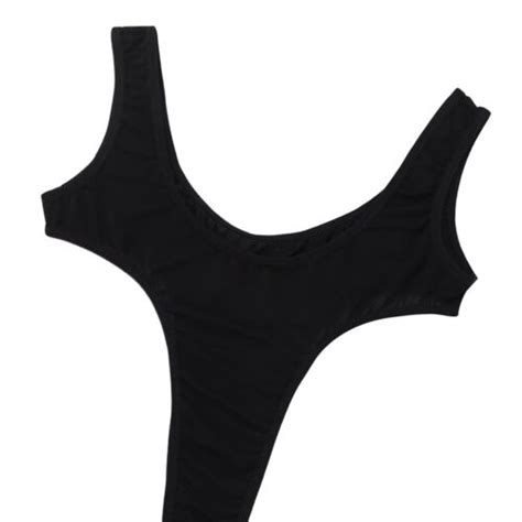 womens see through one piece swimwear sexy super high cut thong leotard bodysuit ebay