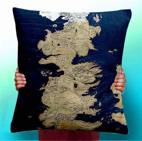 Westeros Map Cushion Game Of Thrones Ts Game Of Thrones Fans