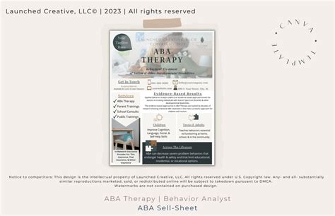 Aba Therapy Services Flyer Template Canva Etsy