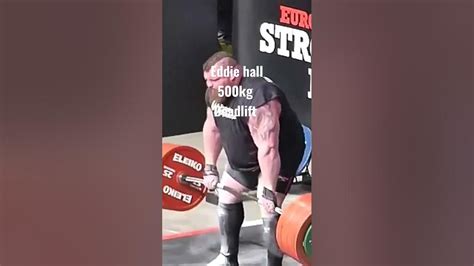 Eddie Hall 500kg Deadlift World Record World Strongest Man Youtube