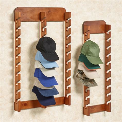 Wood Cap Display Wall Rack Holds Up To 30 Hats