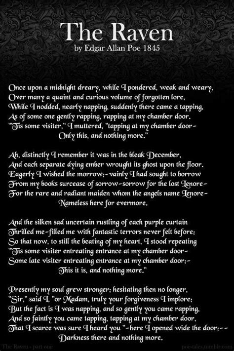 The Raven Poem By Edgar Allen Poe Poe Quotes Edgar Allen Poe Quotes
