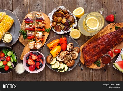 Summer Bbq Picnic Food Image And Photo Free Trial Bigstock