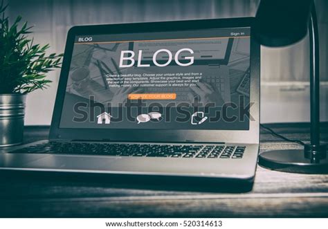 Blogging Blog Word Coder Coding Using Laptop Page Keyboard Notebook