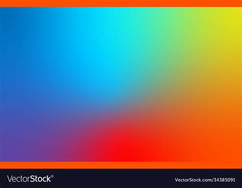 Abstract Blue Red And Yellow Blur Color Gradient Vector Image
